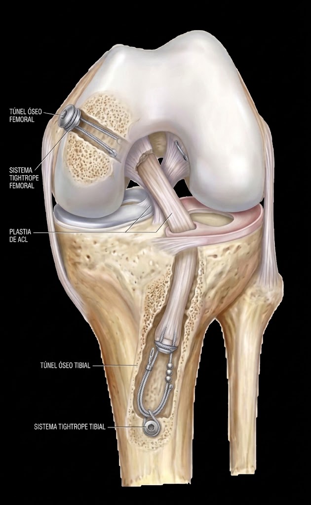 Plastia de ligamento cruzado anterior con sistema TightRope